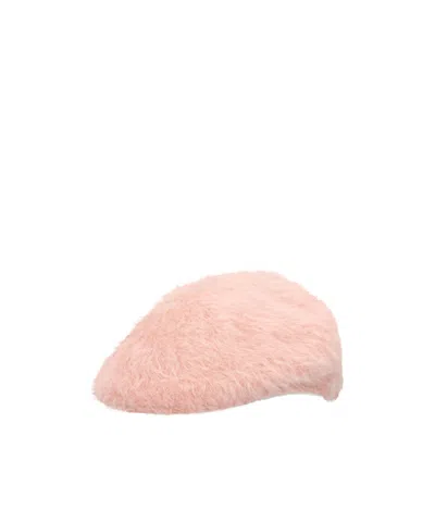 Kangol Fuzzy Flat Cap Hat In Pink