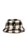 Kangol Gingham-check Bucket Hat In Neutral