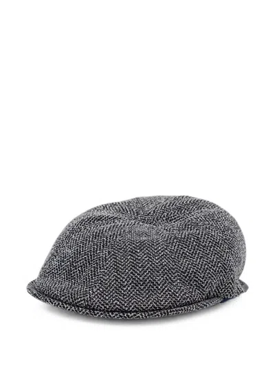 Kangol Herringbone Hat In Gray
