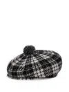 Kangol Houndstooth Pom-pom Hat In Black