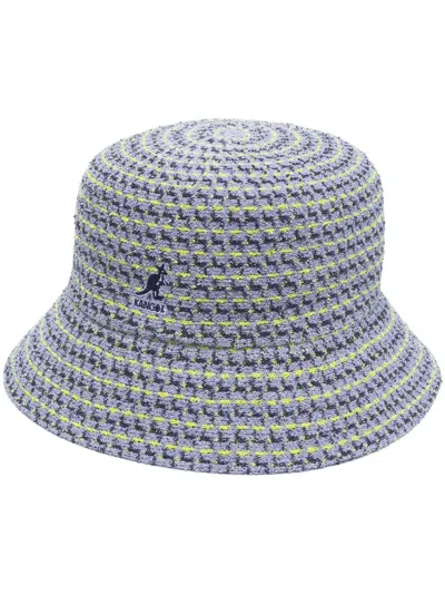 Kangol Jacquard-weave Bucket Hat In Purple
