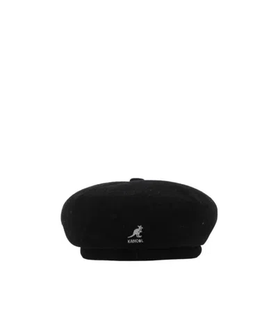 Kangol Logo Beret In Black
