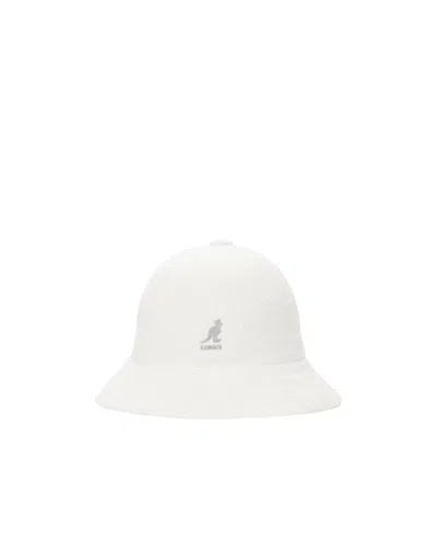 Kangol Logo Casual Fisherman Hat In White