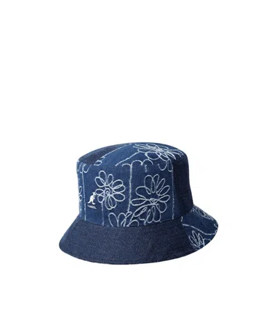 Kangol Logo Cowboy Bucket Hat In Blue