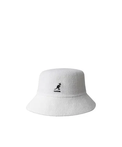 Kangol Logo Detail Fisherman Hat In White