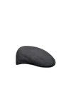 Kangol Logo Flat-topped Hat In Black