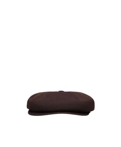 Kangol Logo Hat In Brown