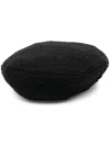 Kangol Logo-patch Fleece-texture Hat In Black