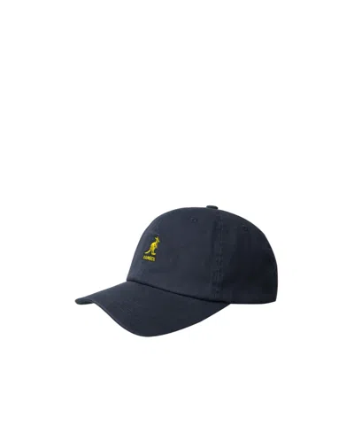 Kangol Logo Washed Baseball Cap In Blue