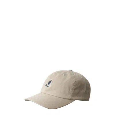 Kangol Logo Washed Baseball Cap In Neutral