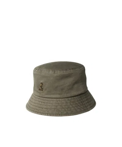 Kangol Logo Washed Fisherman Hat In Green