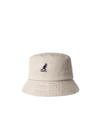Kangol Logo Washed Fisherman Hat In Neutral