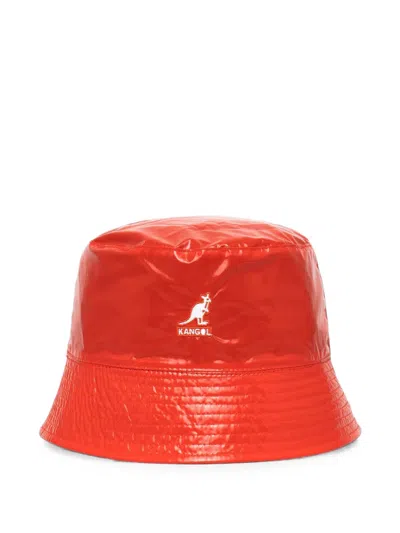 Kangol Logo-appliqué Bucket Hat In Red
