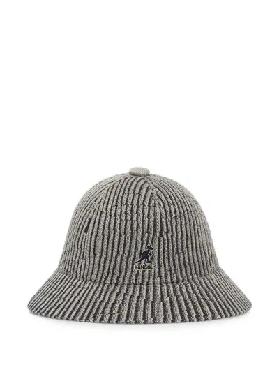 Kangol Logo-appliqué Striped Bucket Hat In Orange