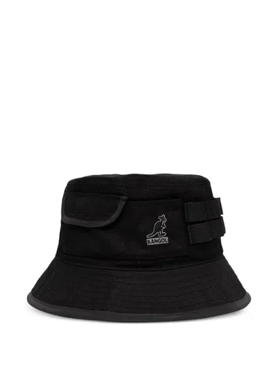 Kangol Logo-embroidered Bucket Hat In 블랙