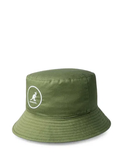 Kangol Logo-embroidered Bucket Hat In Green