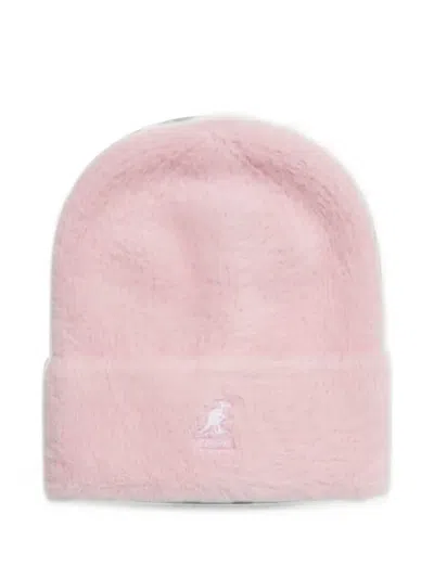 Kangol Logo-embroidered Faux-fur Beanie Hat In Pink