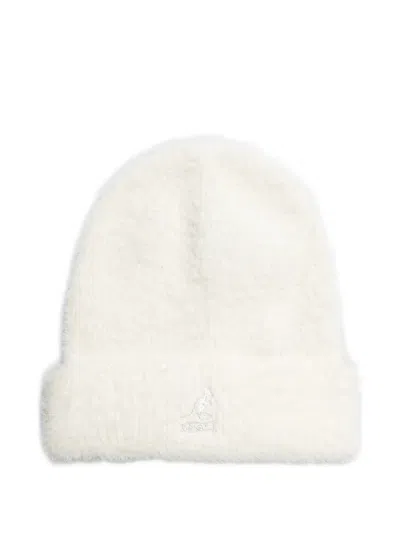 Kangol Logo-embroidered Faux-fur Beanie Hat In White