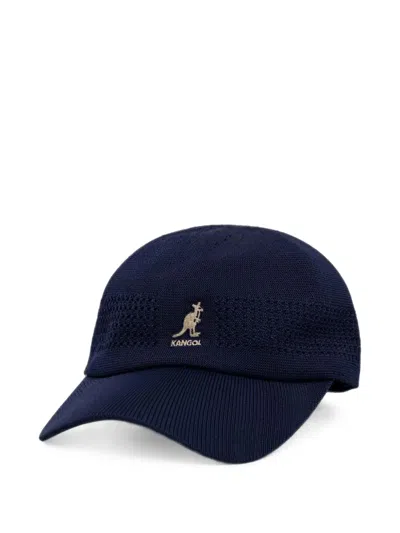 Kangol Logo-embroidered Mesh-knit Baseball Cap In Blue