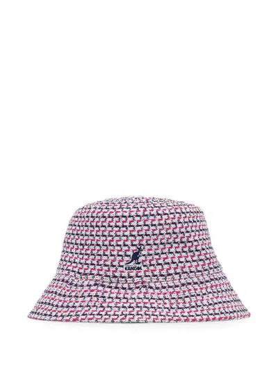 Kangol Logo-embroidered Patterned Bucket Hat In Purple