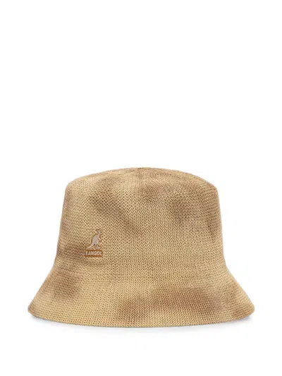 Kangol Logo-embroidered Tie-dye Bucket Hat In Brown