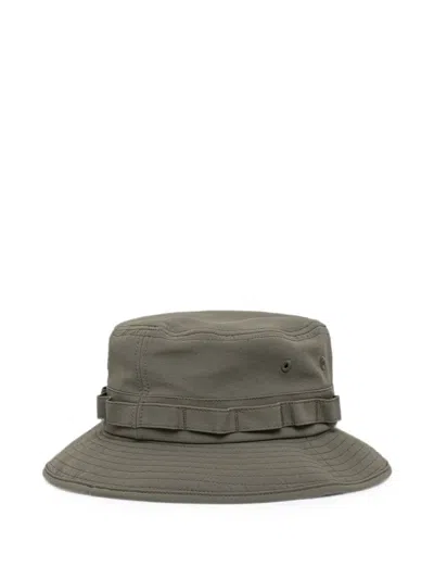 Kangol Logo-patch Chin-strap Bucket Hat In Green
