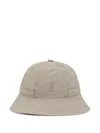 Kangol Logo-patch Drawstring Bucket Hat In Pink