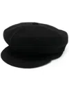 Kangol Logo-patch Wool Cap In Black