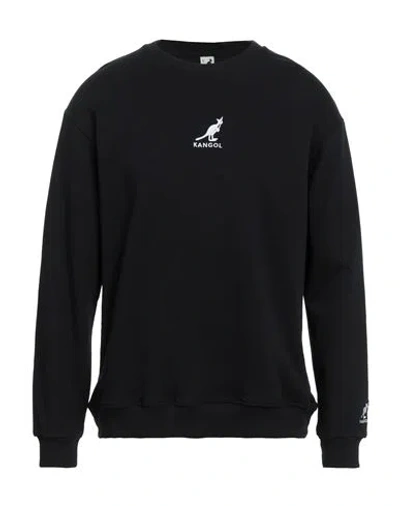 Kangol Man Sweatshirt Black Size L Cotton In Black