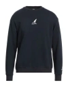 Kangol Man Sweatshirt Midnight Blue Size Xl Cotton In Blue