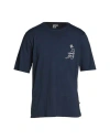 Kangol Man T-shirt Navy Blue Size Xxl Cotton In Navy Blue