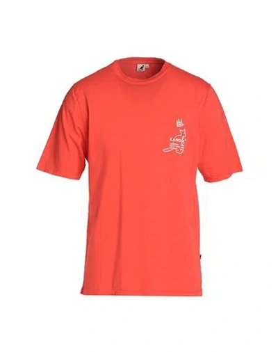 Kangol Man T-shirt Tomato Red Size Xxl Cotton
