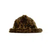 Kangol Men's Faux Fur Casual Leopard Bucket Hat