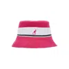 Kangol Men's Fisherman Hat Bermuda Stripe Bucket Electric Pink In Electric Pink