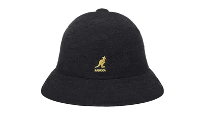 Pre-owned Kangol Men's  Bucket Bermuda Hat In Black/gold In Multi