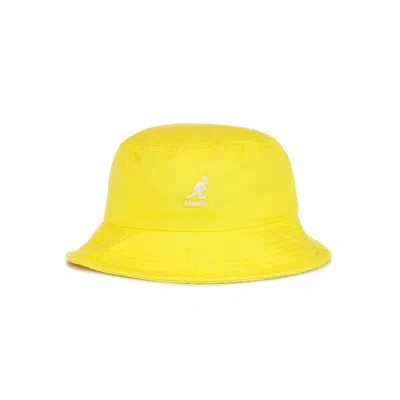 Kangol Men's Washed Bucket Lemon Sorbet Bucket Hat In Yellow