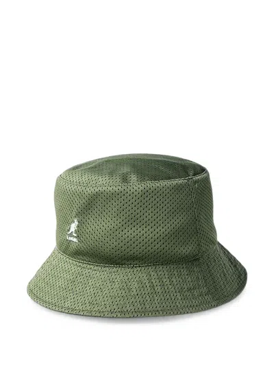 Kangol Mesh-overlay Reversible Bucket Hat In Green