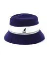 Kangol Multicolored Kangaroo Embroidered Fisherman's Hat In Blue