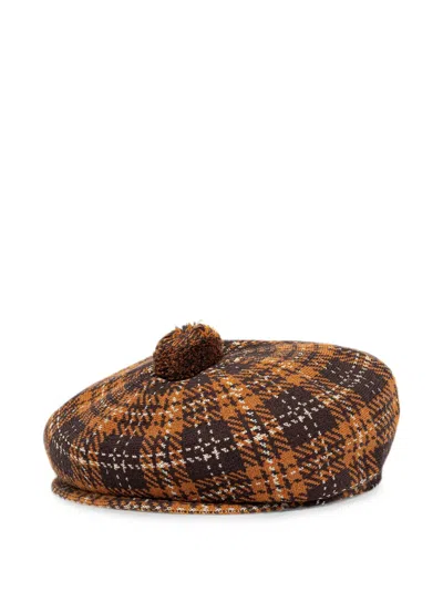 Kangol New Heritage Flat Cap In Brown