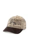 Kangol Paisley-pattern Baseball Cap In Brown