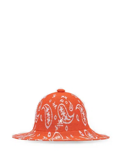Kangol Paisley-pattern Bucket Hat In Red