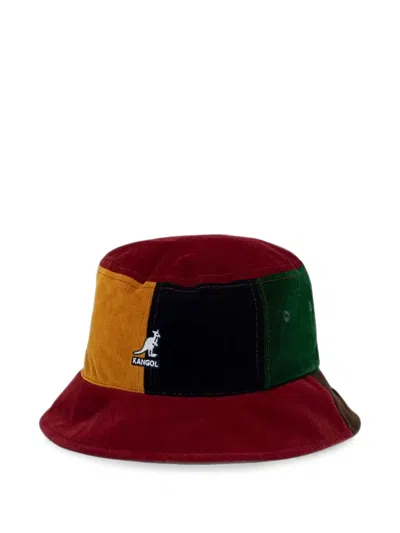 Kangol Patchwork Corduroy Bucket Hat In Red