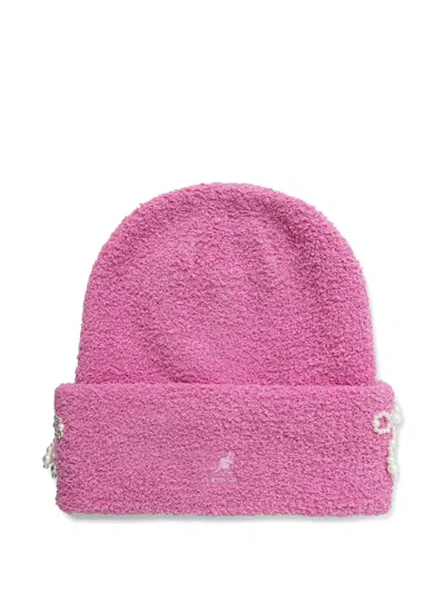 Kangol Pearl-bow Beanie Hat In Pink