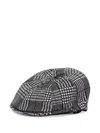 Kangol Plaid Flat Cap In Gray