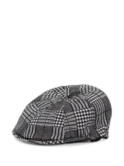 Kangol Plaid Flat Cap In Gray