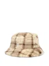 Kangol Plaid-pattern Bucket Hat In Neutral