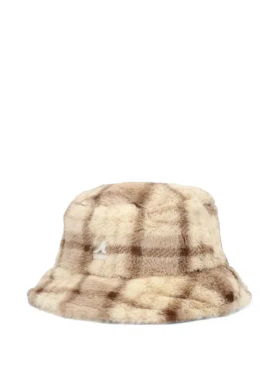 Kangol Plaid-pattern Bucket Hat In Neutral