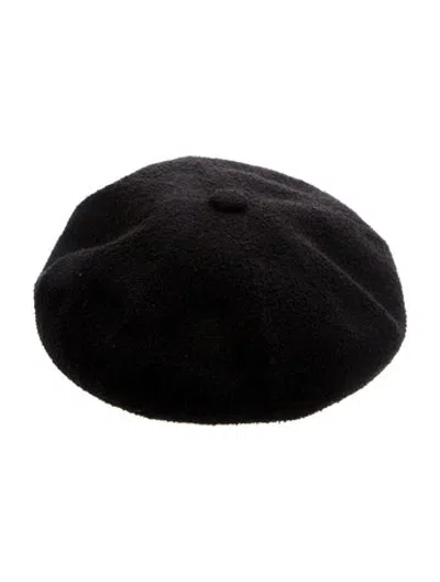 Pre-owned Kangol Polyester Blend Beret Hat In Black/white