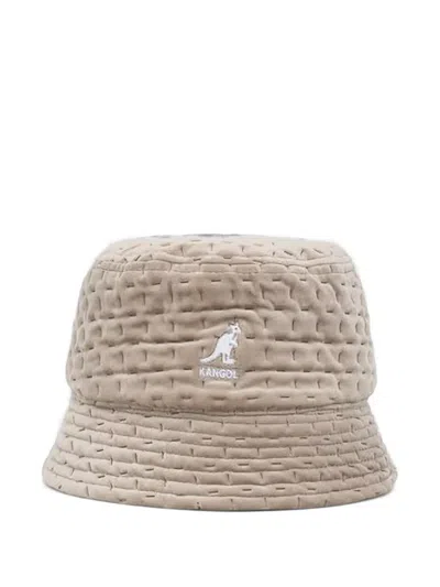Kangol Quilted Bucket Hat In Brown