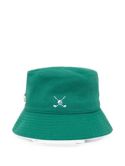 Kangol Reversible Logo-embroidered Bucket Hat In Green